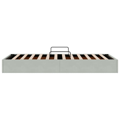 Letto ottomano Grigio Chiaro 100 x 200 cm Velluto | homemem39