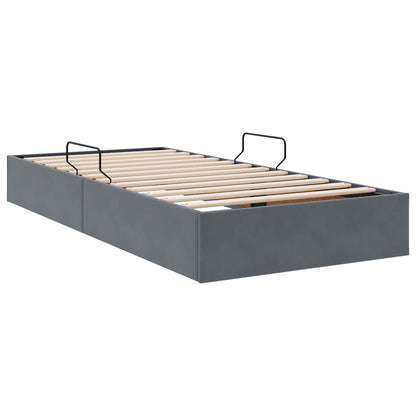 Letto ottomano Grigio Scuro 100 x 200 cm Velluto | homemem39