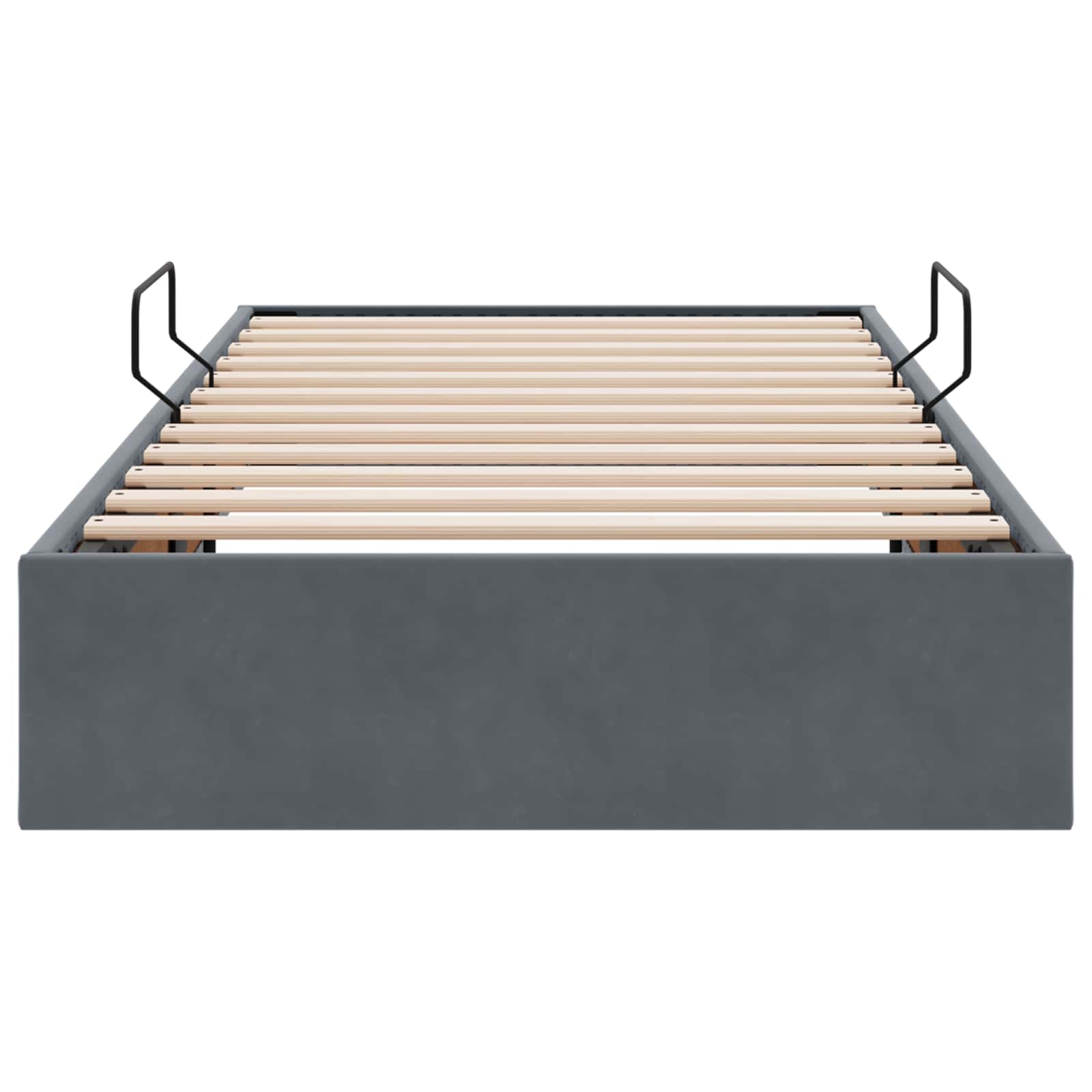 Letto ottomano Grigio Scuro 100 x 200 cm Velluto | homemem39