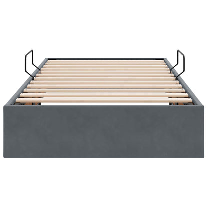 Letto ottomano Grigio Scuro 100 x 200 cm Velluto | homemem39