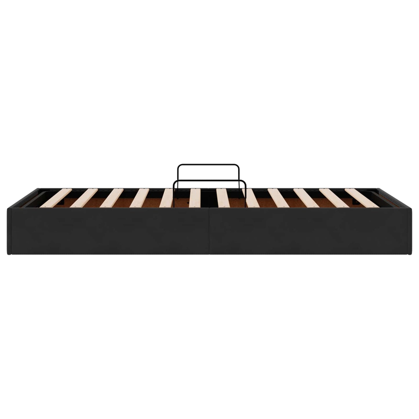 Letto ottomano con archiviazione Nero 100 x 200 cm Velluto | homemem39