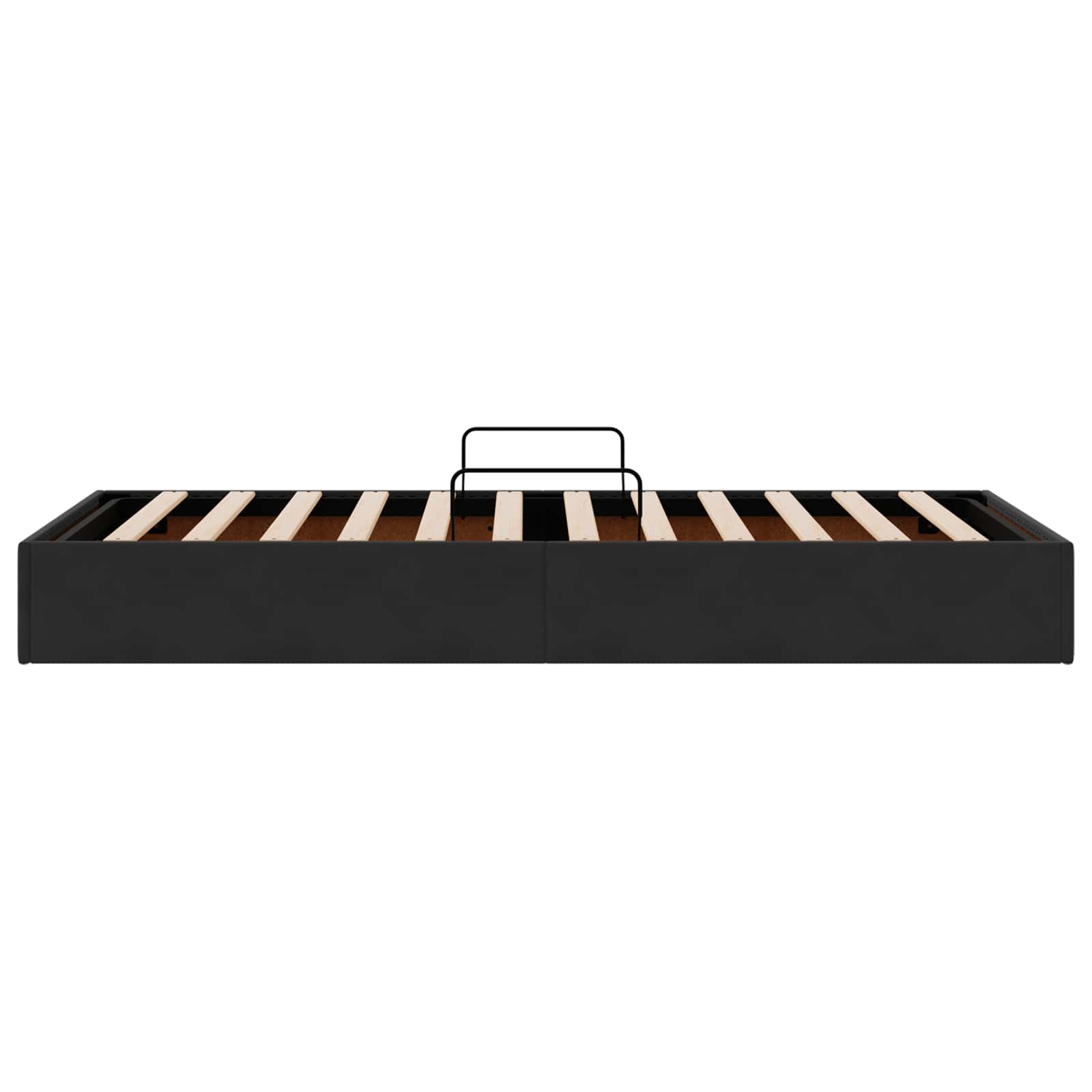 Letto ottomano con archiviazione Nero 100 x 200 cm Velluto | homemem39