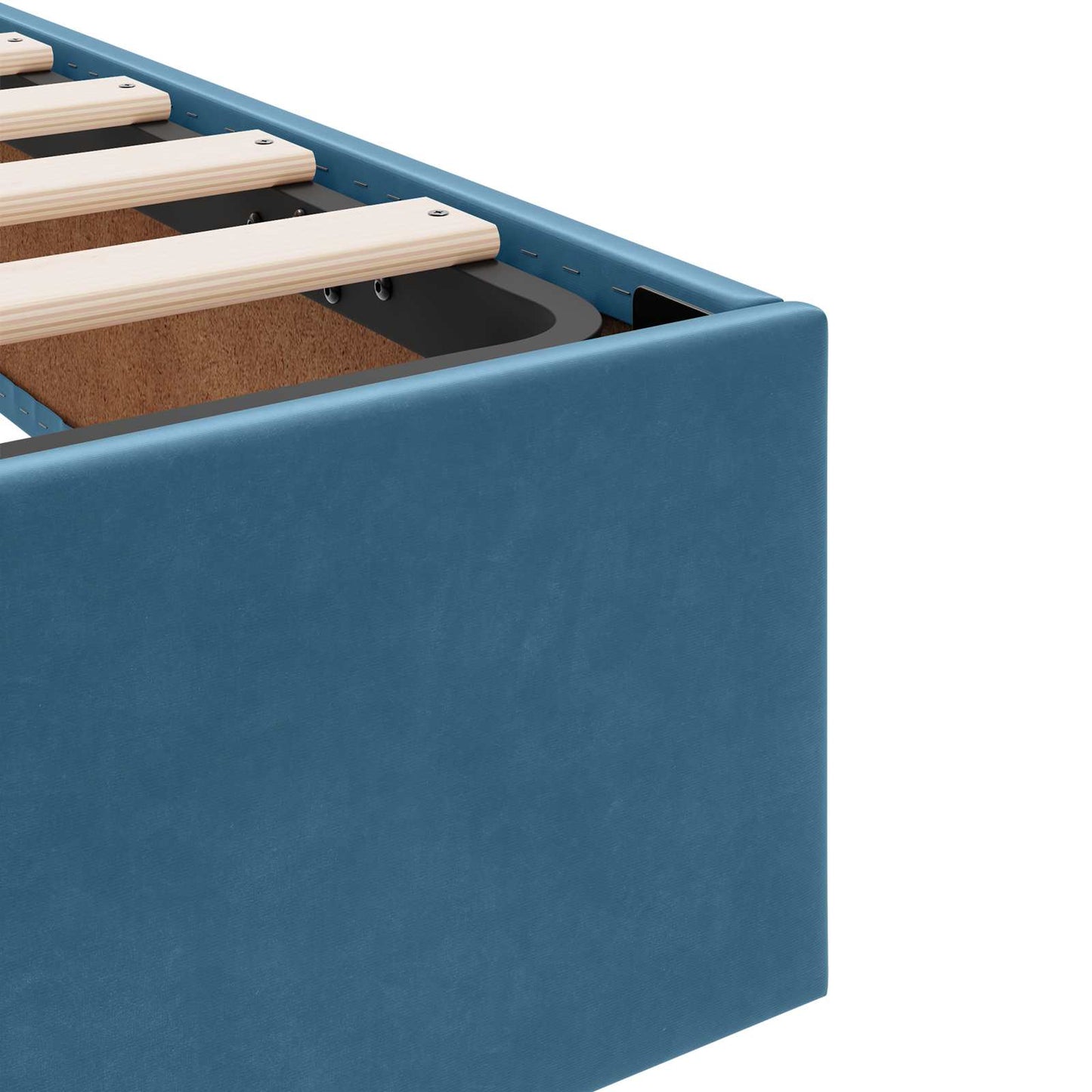 Letto ottomano con archiviazione Blu Scuro 100 x 200 cm Velluto | homemem39