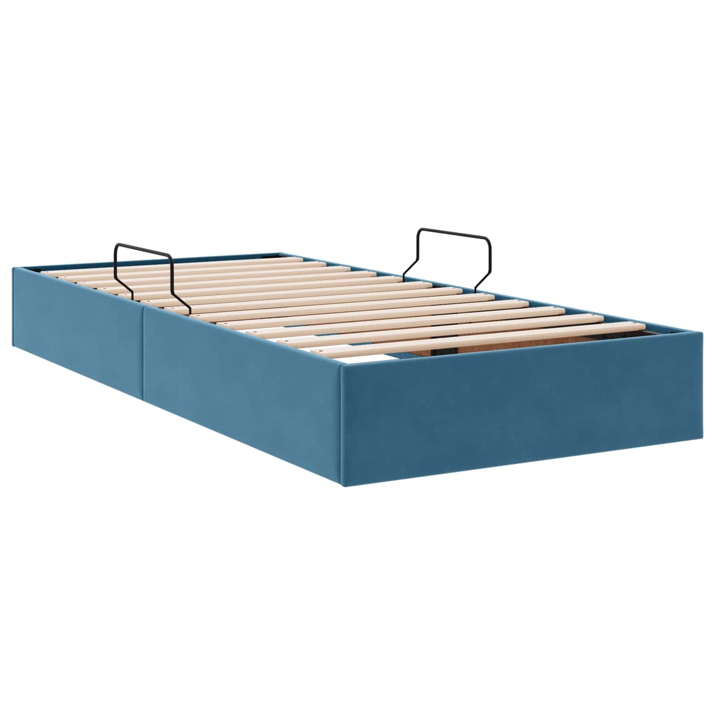 Letto ottomano con archiviazione Blu Scuro 100 x 200 cm Velluto | homemem39