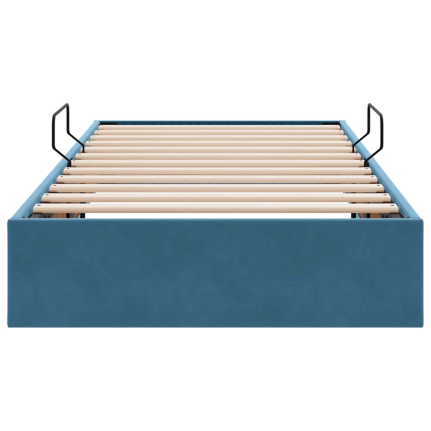 Letto ottomano con archiviazione Blu Scuro 100 x 200 cm Velluto | homemem39