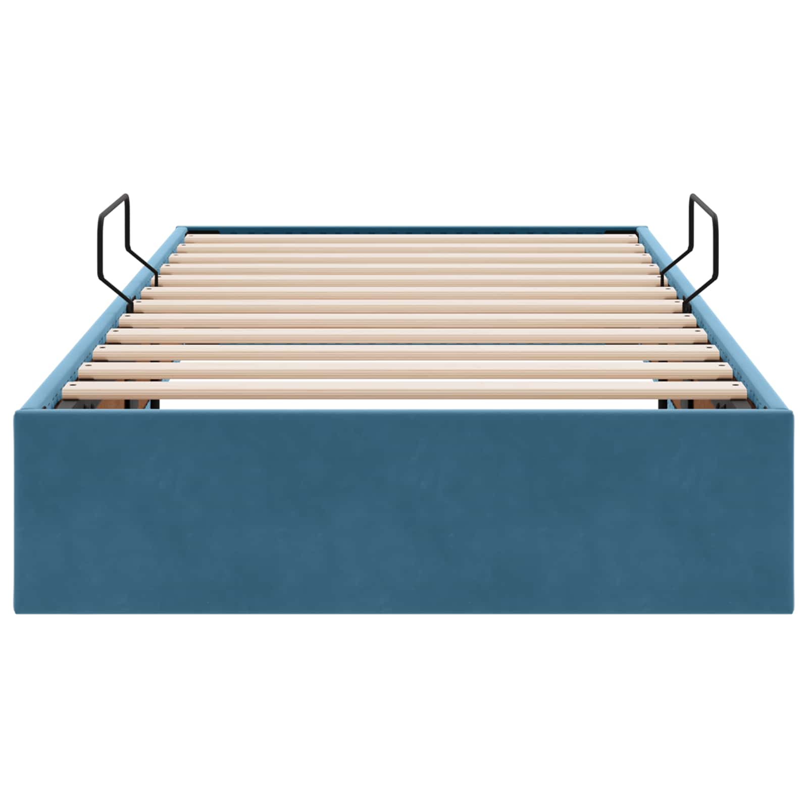 Letto ottomano con archiviazione Blu Scuro 100 x 200 cm Velluto | homemem39