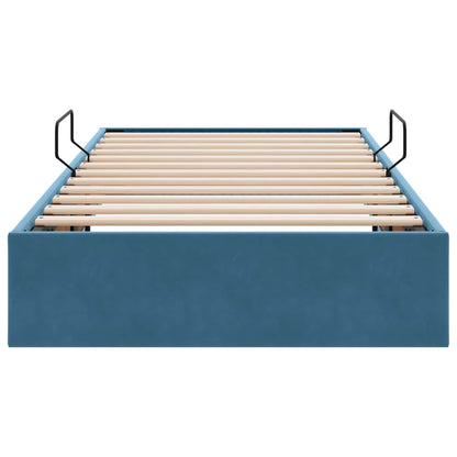 Letto ottomano con archiviazione Blu Scuro 100 x 200 cm Velluto | homemem39