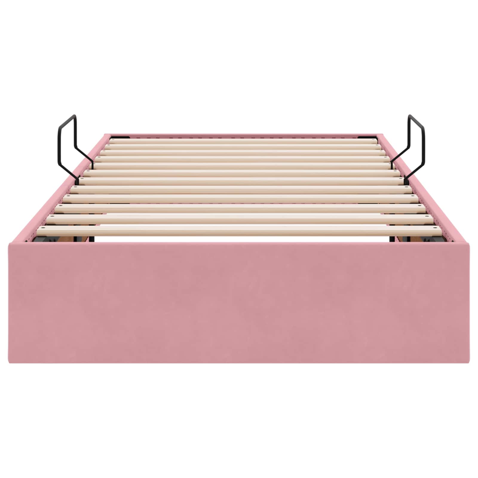 Letto ottomano con archiviazione Rosa 100 x 200 cm Velluto | homemem39