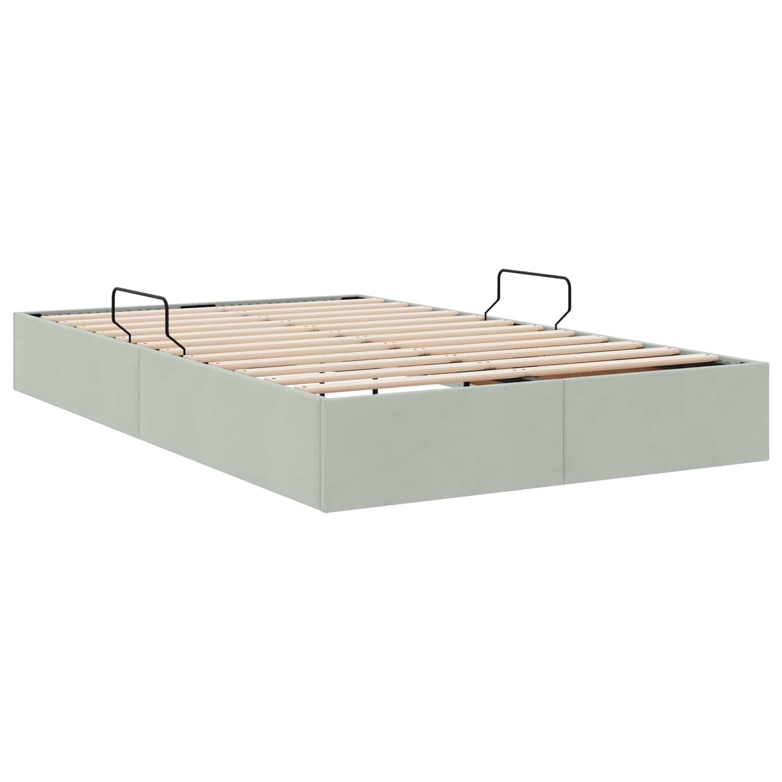 Letto ottomano Grigio Chiaro 120 x 190 cm Velluto | homemem39