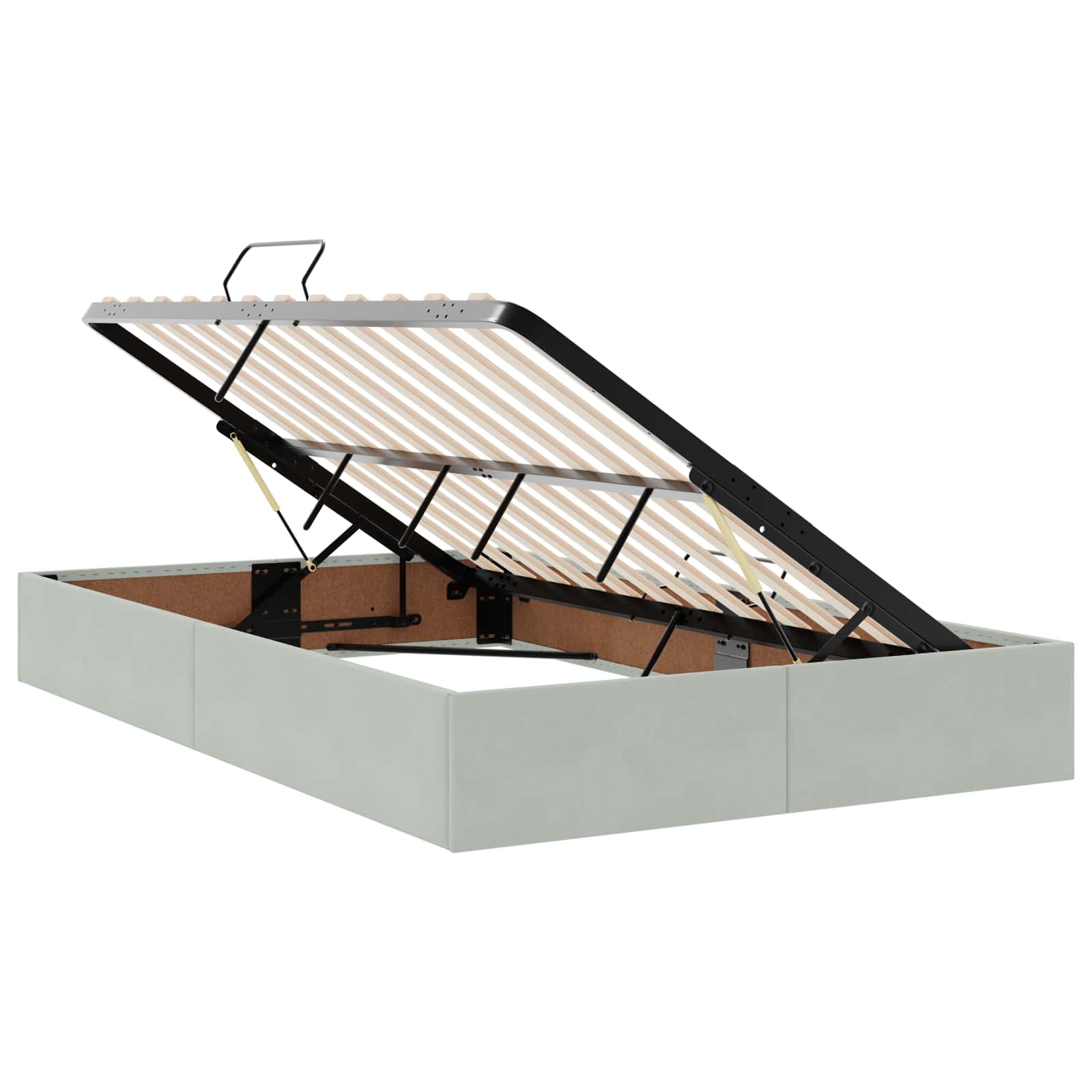 Letto ottomano Grigio Chiaro 120 x 190 cm Velluto | homemem39
