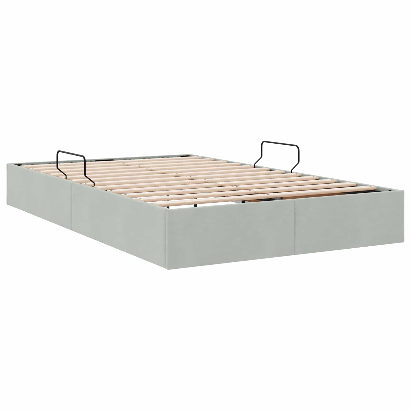 Letto ottomano Grigio Chiaro 120 x 190 cm Velluto | homemem39