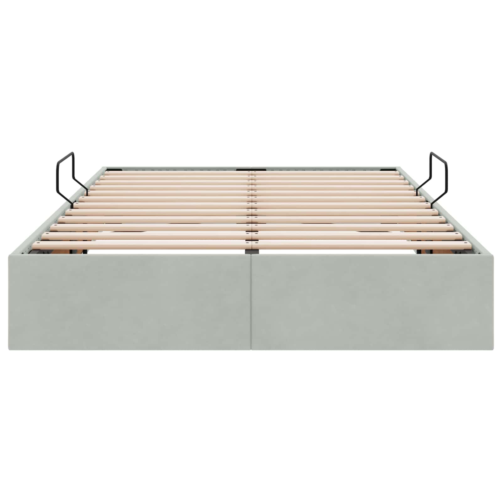 Letto ottomano Grigio Chiaro 120 x 190 cm Velluto | homemem39