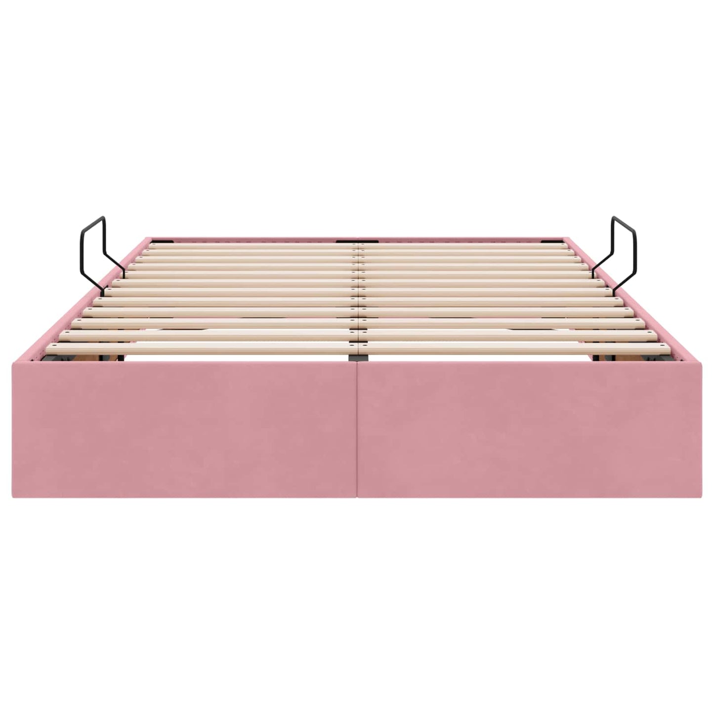 Letto ottomano con archiviazione Rosa 120 x 200 cm Velluto | homemem39