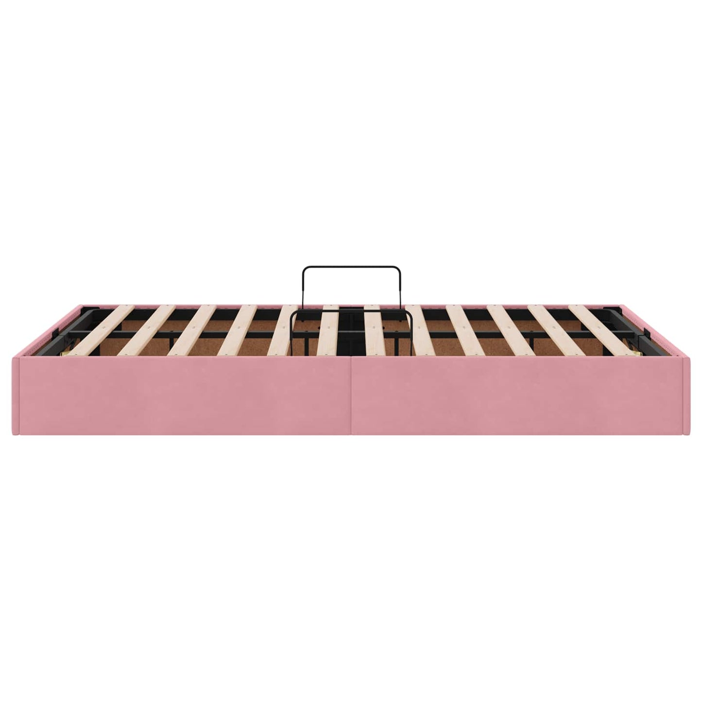 Letto ottomano con archiviazione Rosa 120 x 200 cm Velluto | homemem39