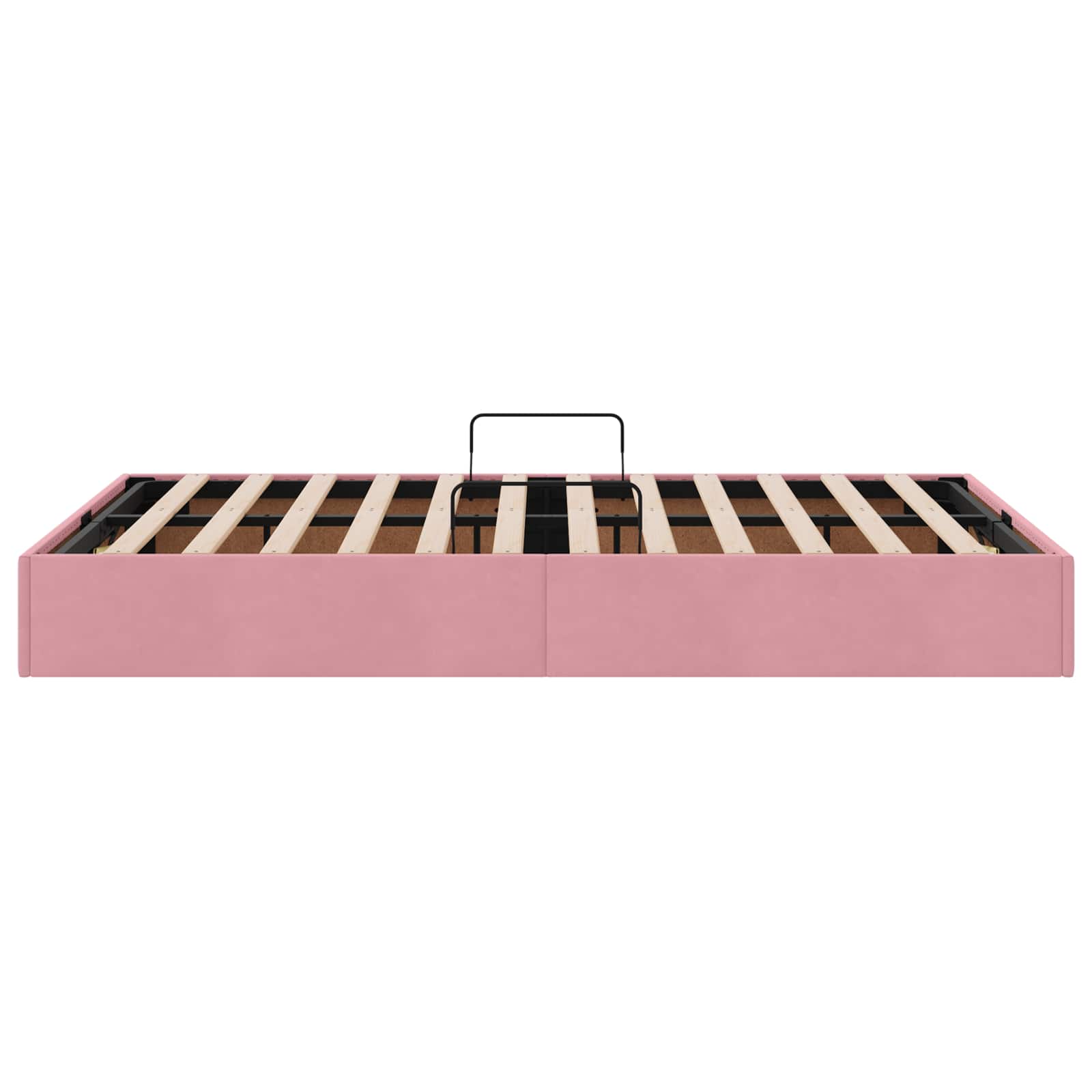 Letto ottomano con archiviazione Rosa 120 x 200 cm Velluto | homemem39
