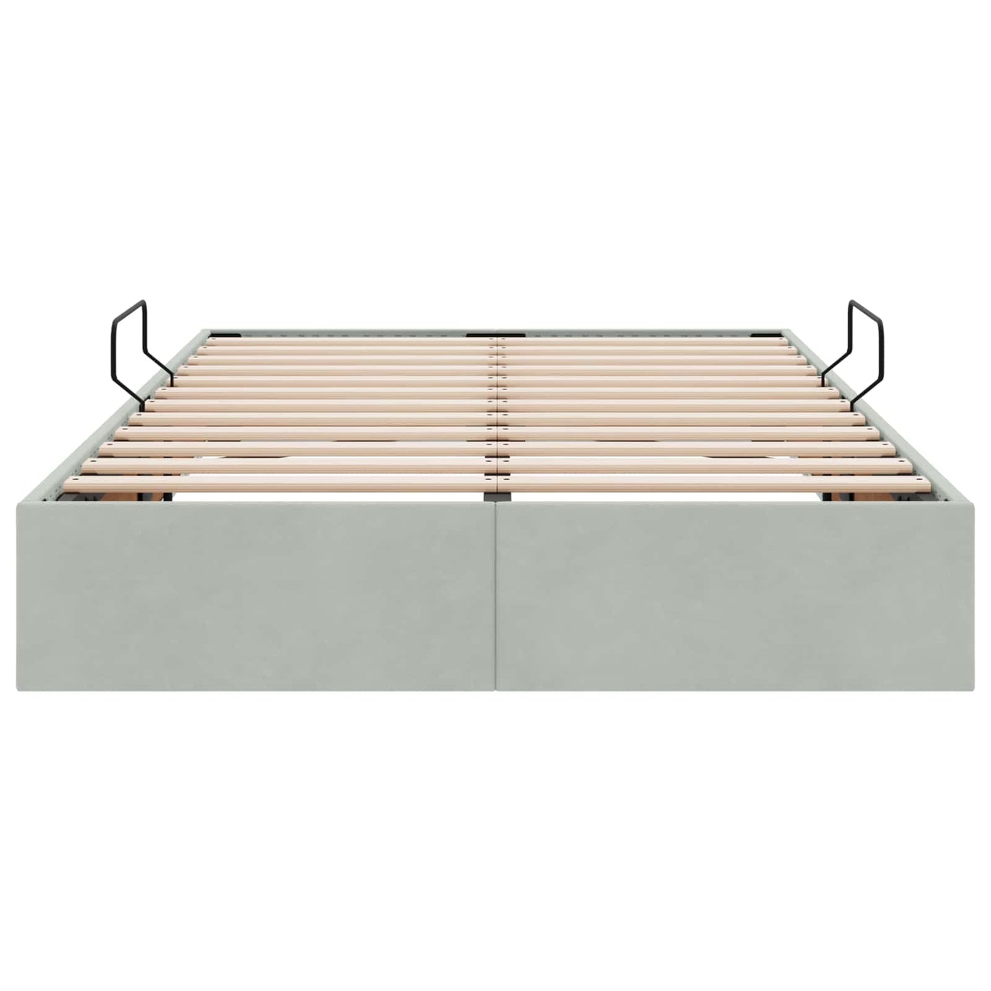 Letto ottomano Grigio Chiaro 120 x 200 cm Velluto