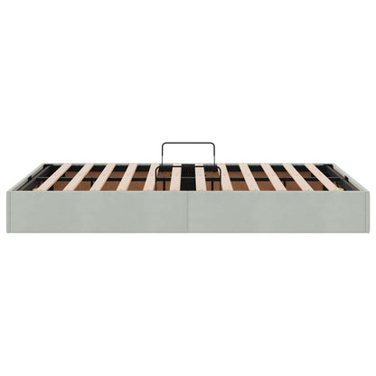 Letto ottomano Grigio Chiaro 120 x 200 cm Velluto