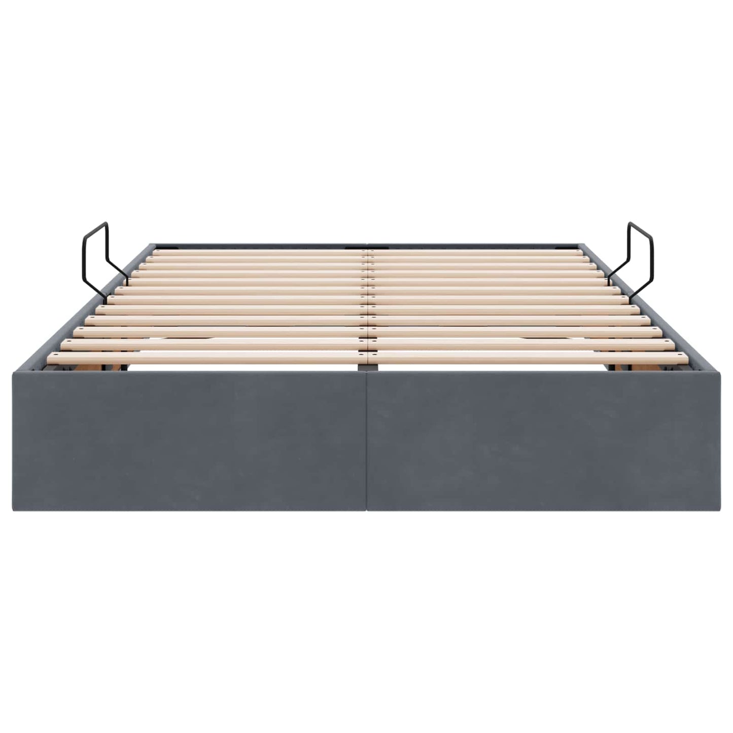 Letto ottomano Grigio Scuro 120 x 200 cm Velluto