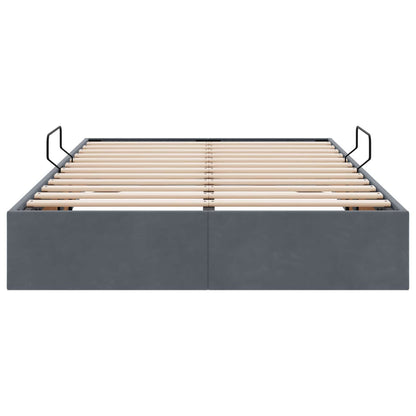 Letto ottomano Grigio Scuro 120 x 200 cm Velluto
