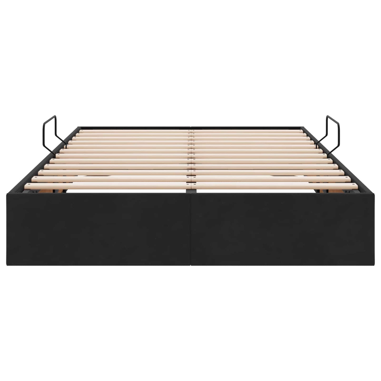 Letto ottomano con archiviazione Nero 120 x 200 cm Velluto | homemem39