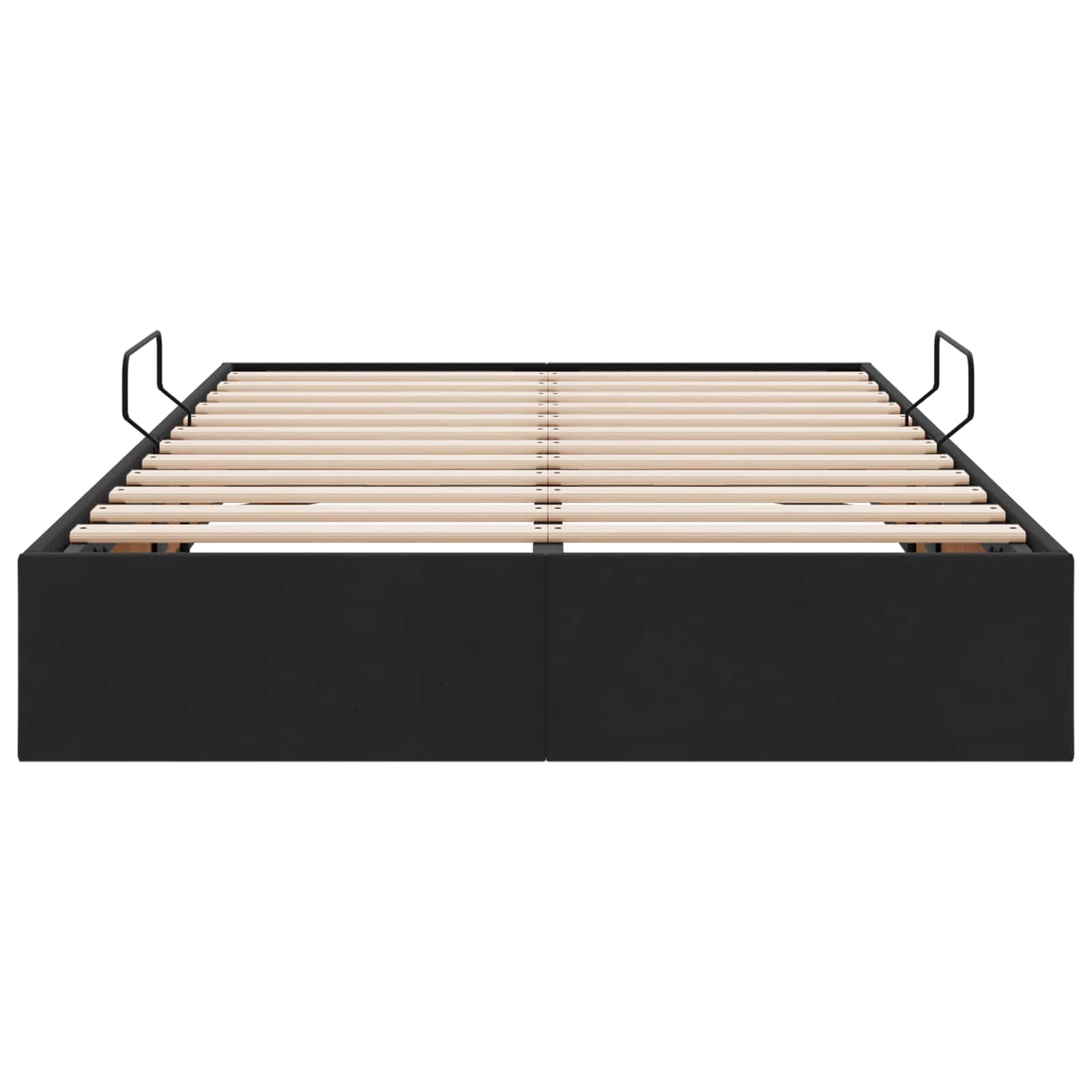 Letto ottomano con archiviazione Nero 120 x 200 cm Velluto | homemem39