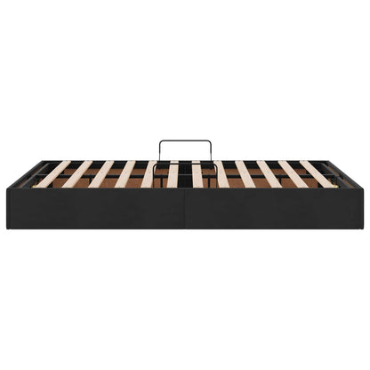 Letto ottomano con archiviazione Nero 120 x 200 cm Velluto | homemem39
