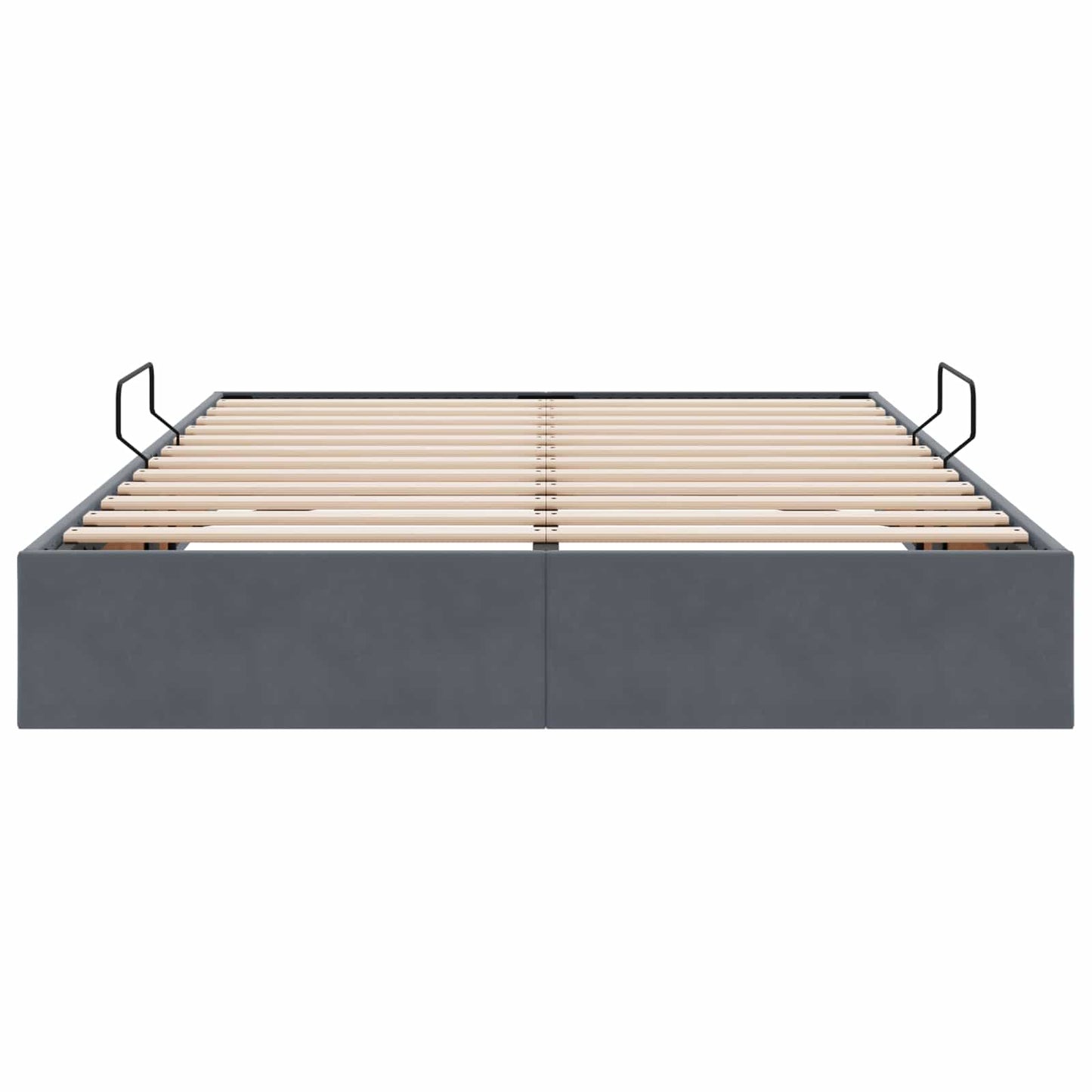 Letto ottomano Grigio Scuro 140 x 190 cm Velluto | homemem39