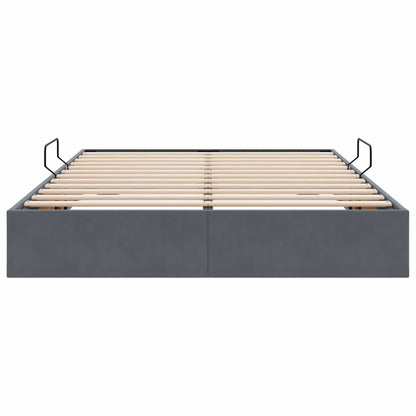 Letto ottomano Grigio Scuro 140 x 190 cm Velluto | homemem39