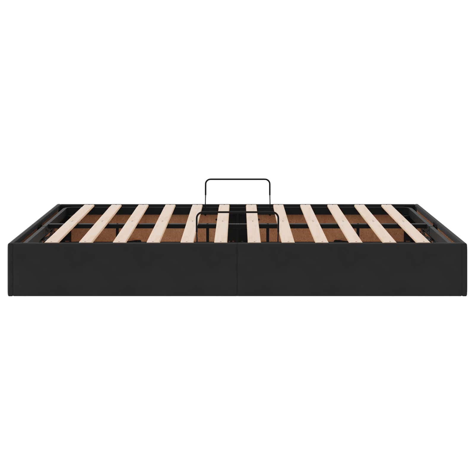 Letto ottomano con archiviazione Nero 140 x 190 cm Velluto | homemem39