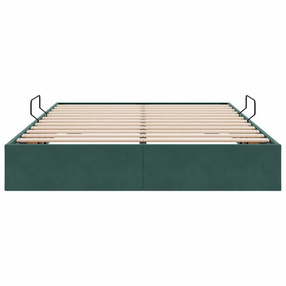 Letto ottomano Verde Scuro 140 x 190 cm Velluto | homemem39