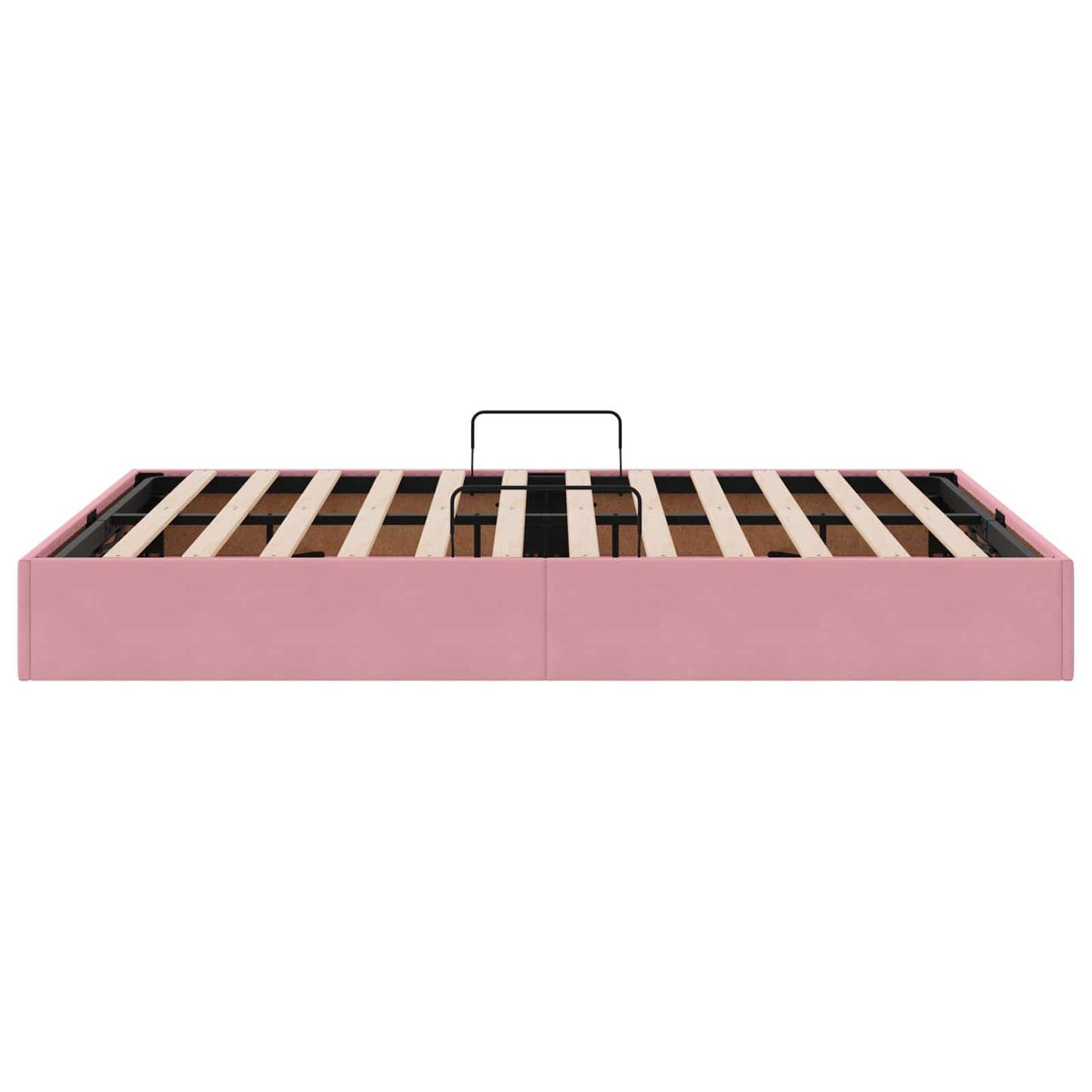 Letto ottomano con archiviazione Rosa 140 x 190 cm Velluto | homemem39