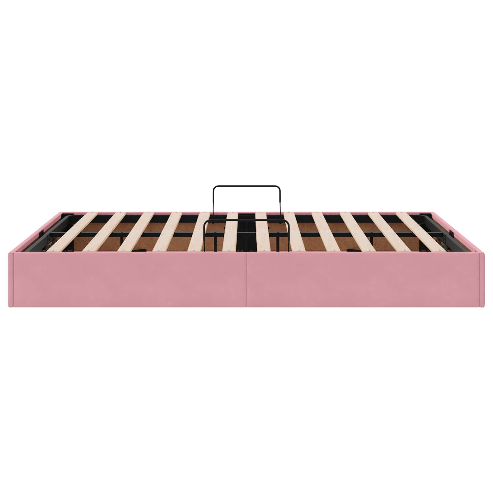 Letto ottomano con archiviazione Rosa 140 x 190 cm Velluto | homemem39