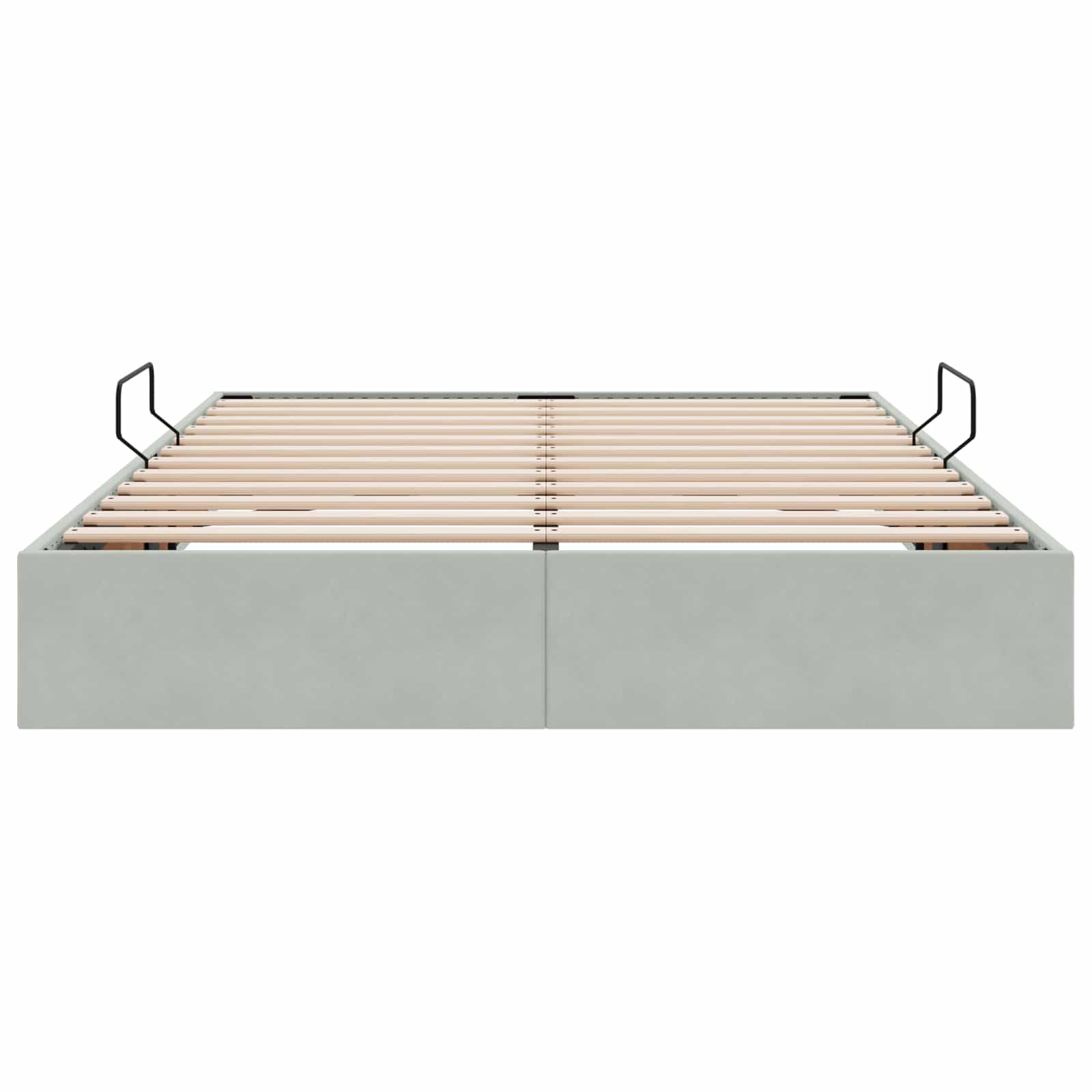 Letto ottomano Grigio Chiaro 140 x 200 cm Velluto | homemem39