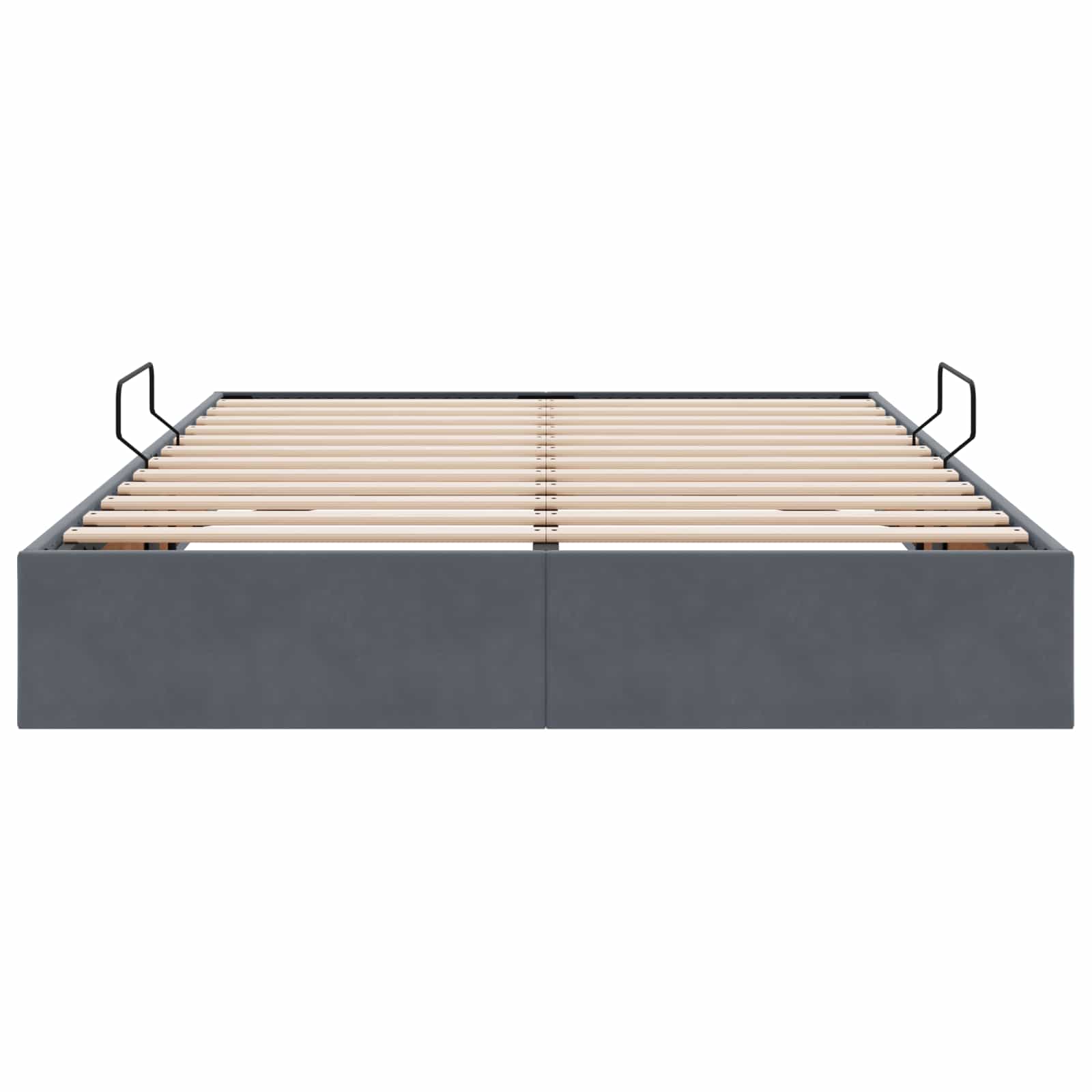 Letto ottomano Grigio Scuro 140 x 200 cm Velluto | homemem39