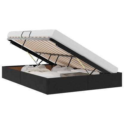 Letto ottomano con archiviazione Nero 140 x 200 cm Velluto | homemem39