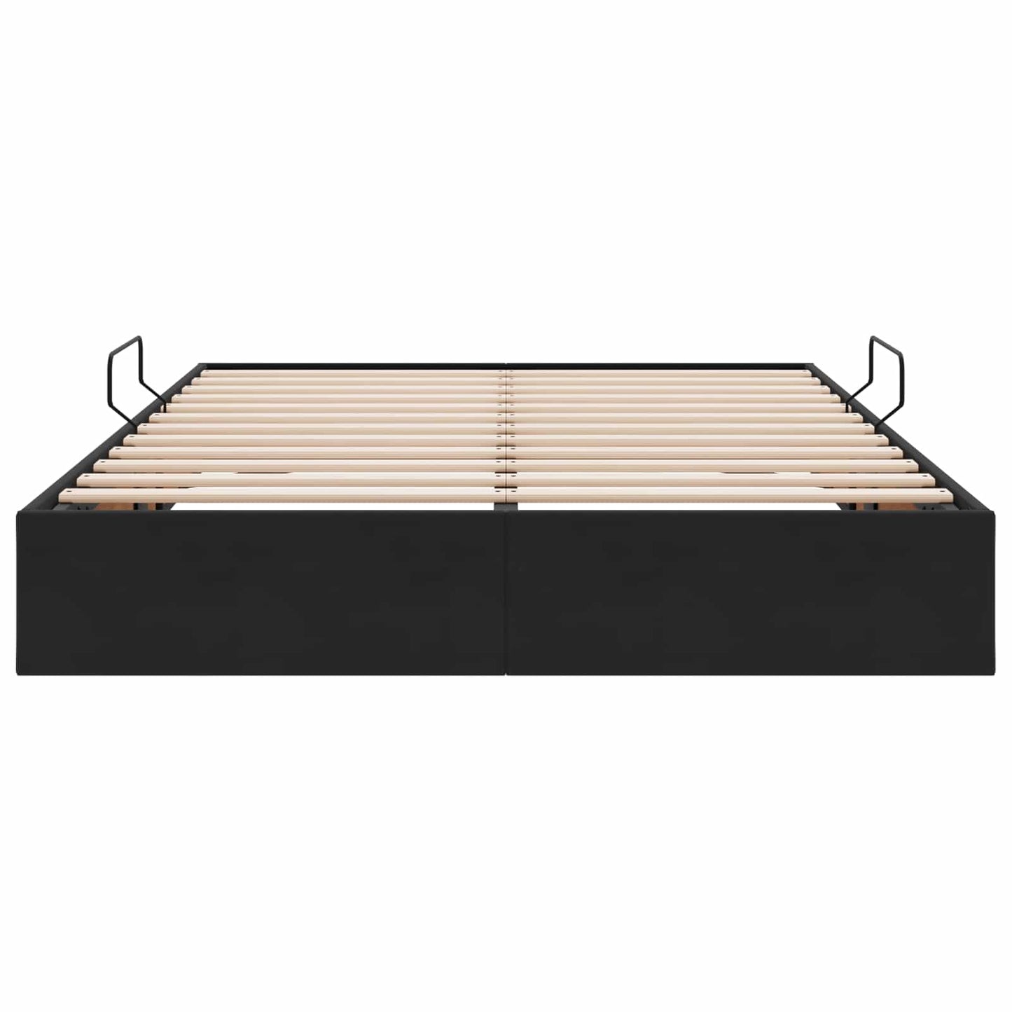 Letto ottomano con archiviazione Nero 140 x 200 cm Velluto | homemem39