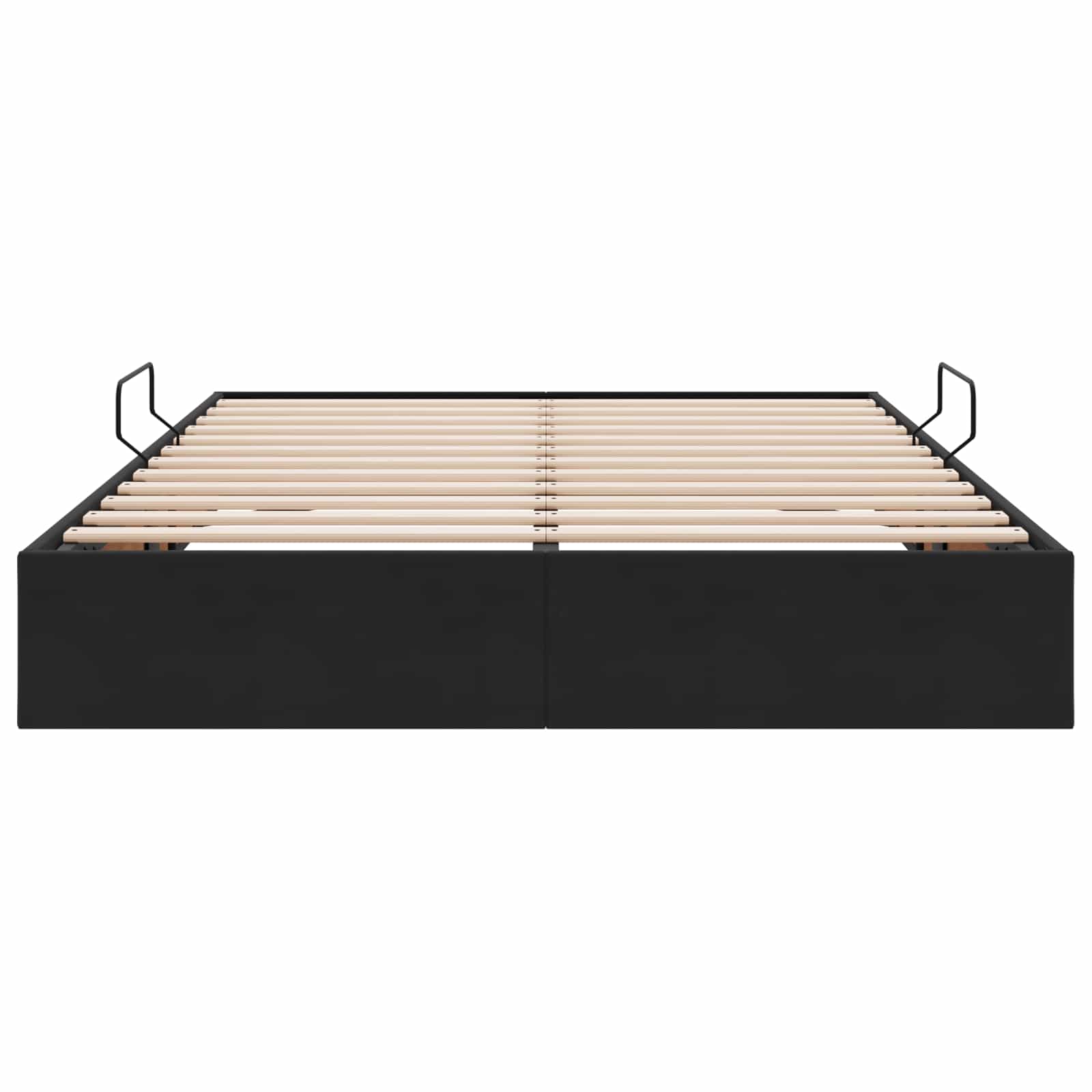 Letto ottomano con archiviazione Nero 140 x 200 cm Velluto | homemem39