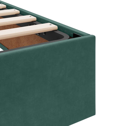 Letto ottomano Verde Scuro 140 x 200 cm Velluto | homemem39