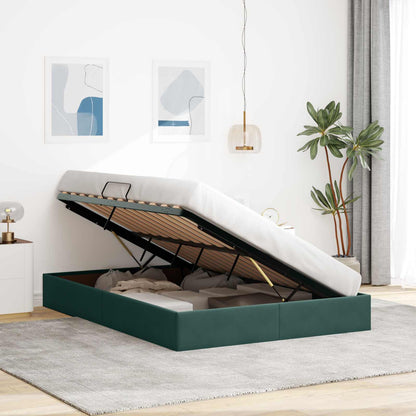 Letto ottomano Verde Scuro 140 x 200 cm Velluto | homemem39
