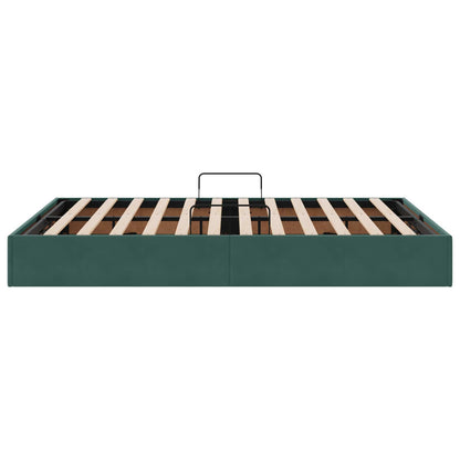 Letto ottomano Verde Scuro 140 x 200 cm Velluto | homemem39