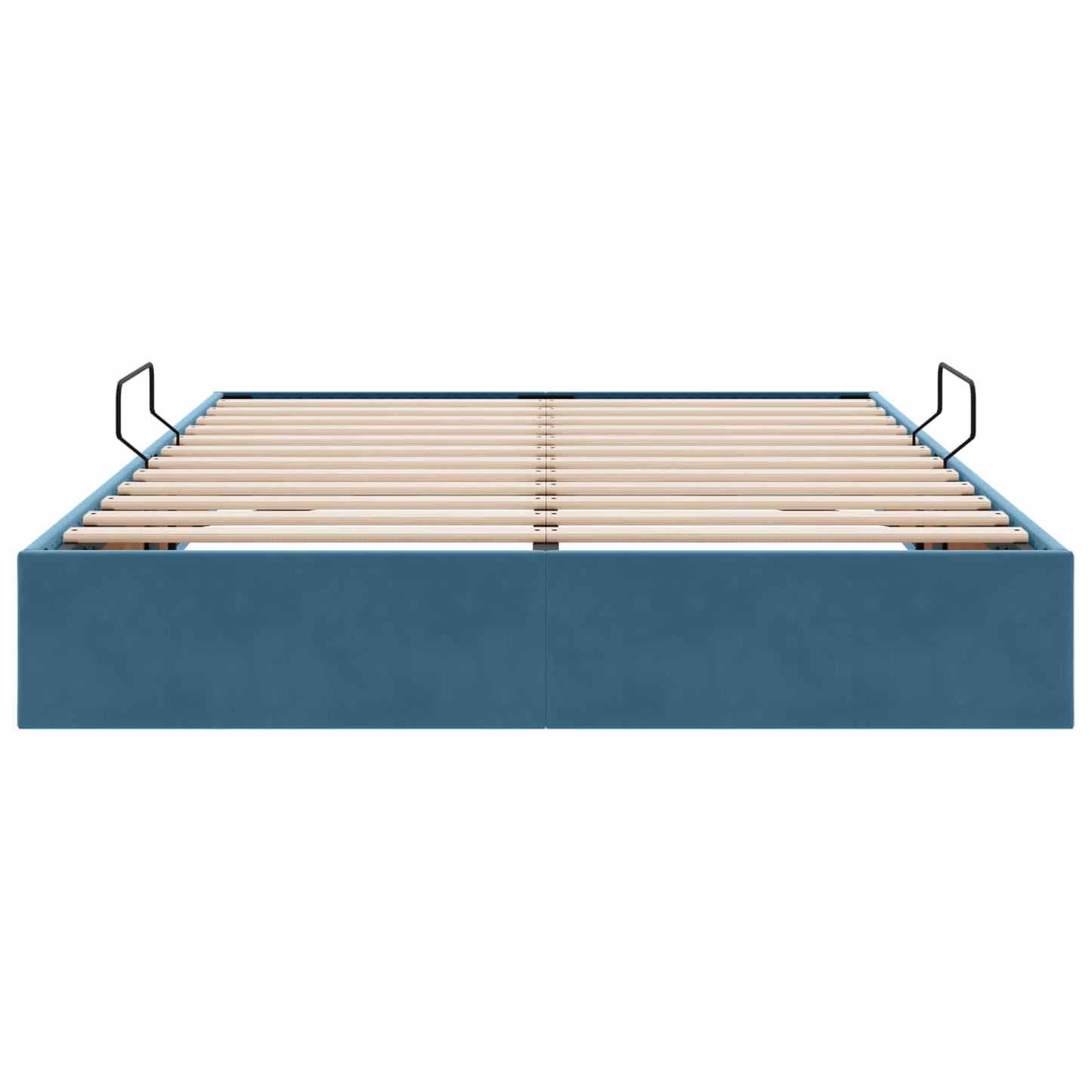 Letto ottomano con archiviazione Blu Scuro 140 x 200 cm Velluto | homemem39