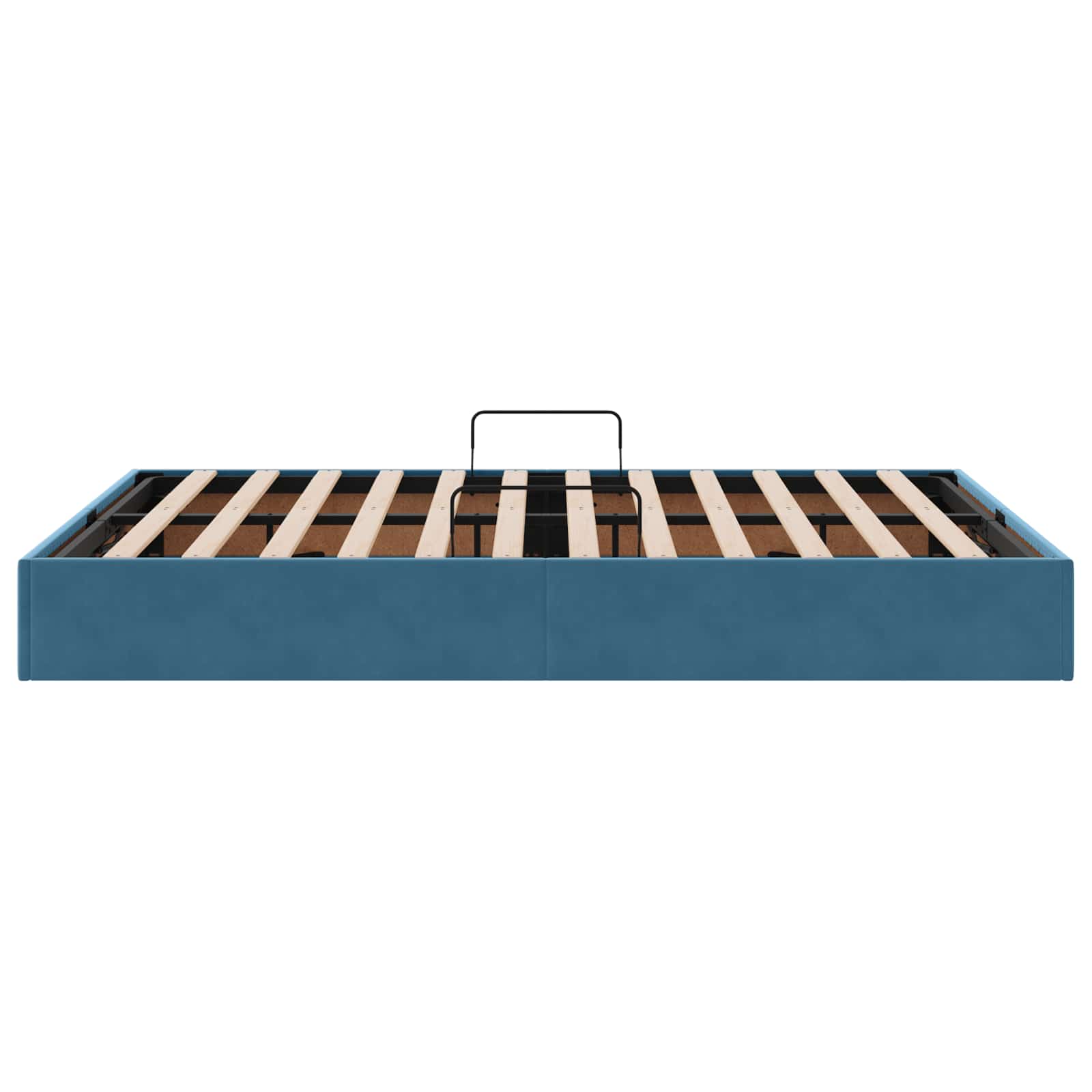 Letto ottomano con archiviazione Blu Scuro 140 x 200 cm Velluto | homemem39