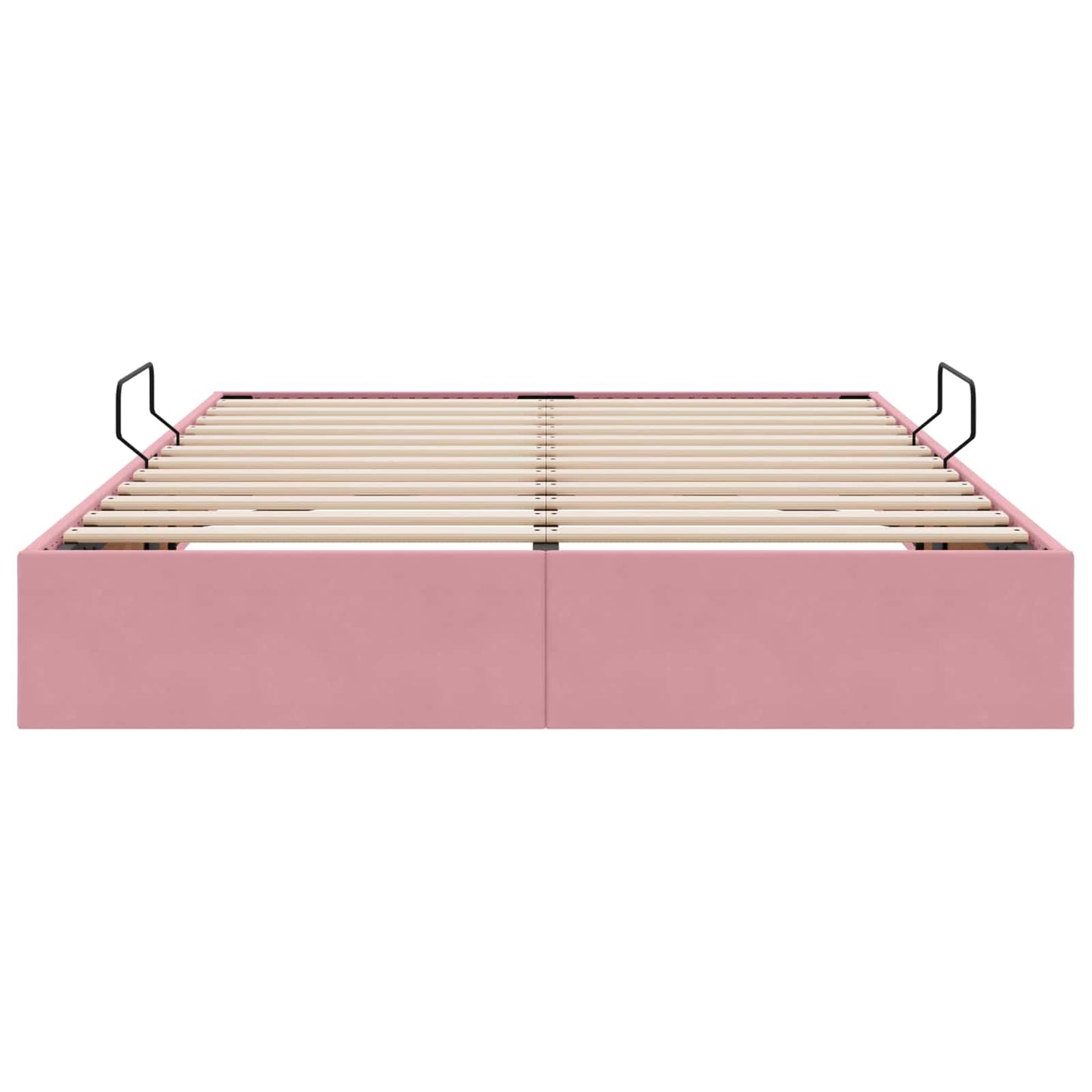 Letto ottomano con archiviazione Rosa 140 x 200 cm Velluto | homemem39