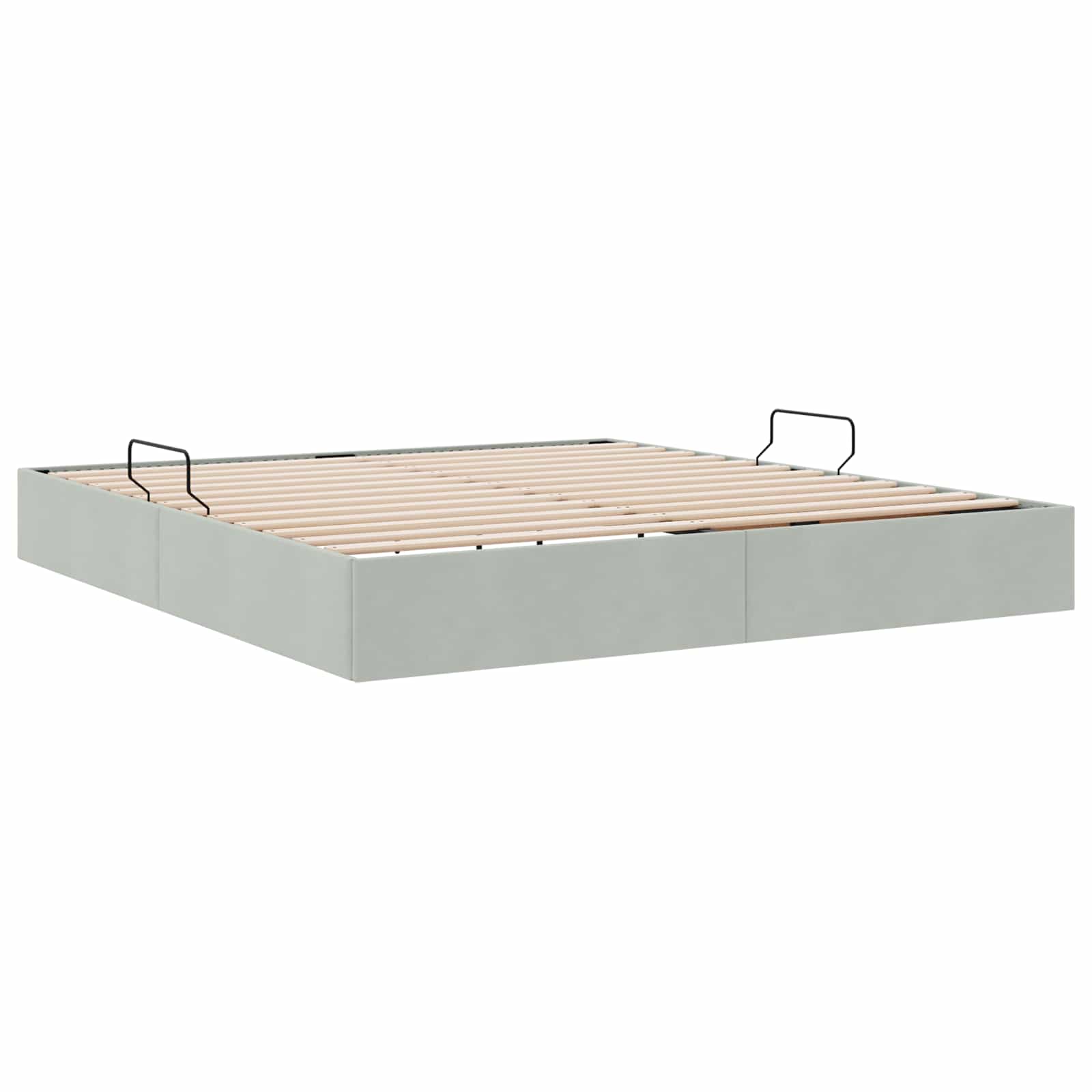 Letto ottomano Grigio Chiaro 160 x 200 cm Velluto | homemem39