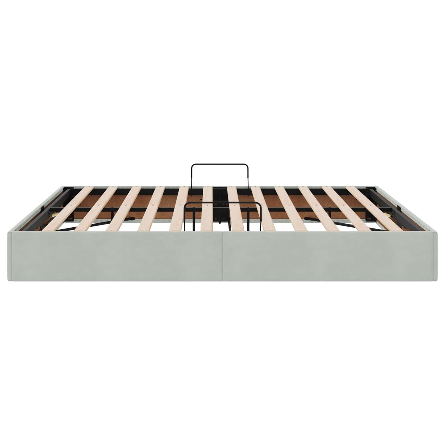Letto ottomano Grigio Chiaro 160 x 200 cm Velluto | homemem39