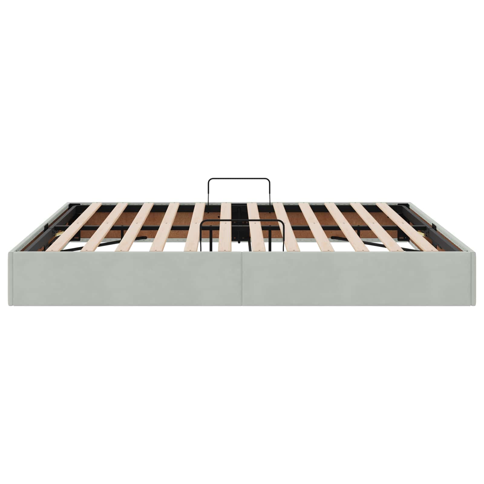 Letto ottomano Grigio Chiaro 160 x 200 cm Velluto | homemem39
