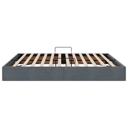 Letto ottomano Grigio Scuro 160 x 200 cm Velluto | homemem39
