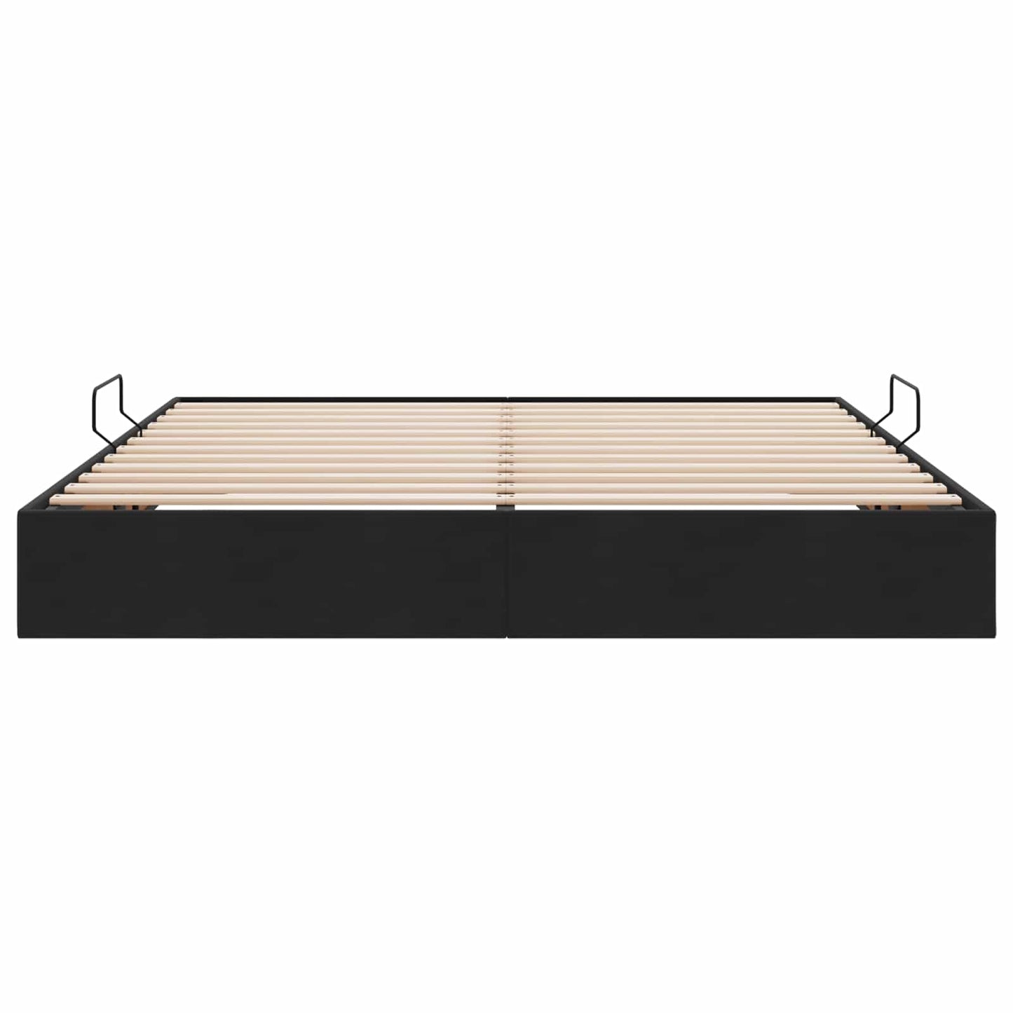 Letto ottomano con archiviazione Nero 160 x 200 cm Velluto | homemem39