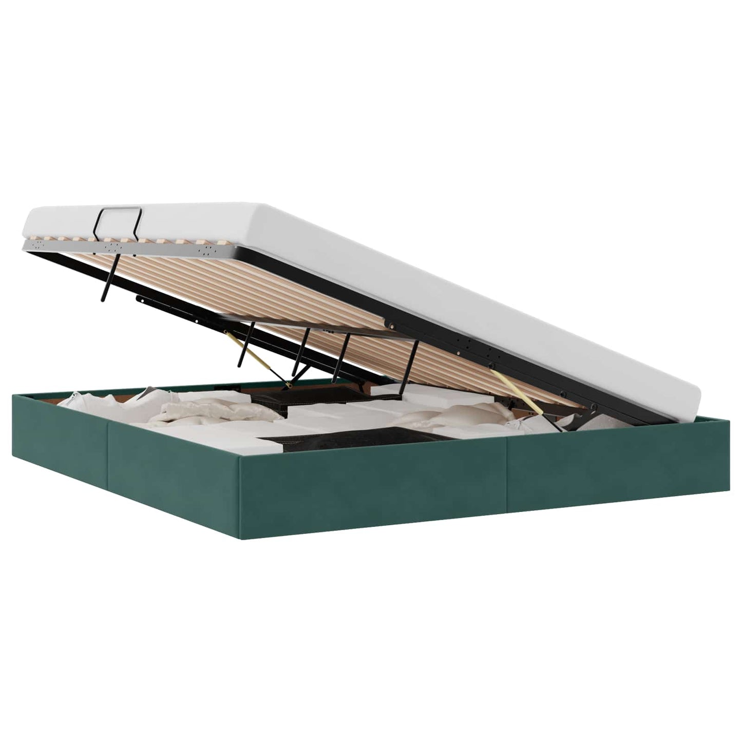 Letto ottomano Verde Scuro 160 x 200 cm Velluto | homemem39