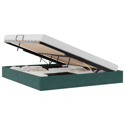 Letto ottomano Verde Scuro 160 x 200 cm Velluto | homemem39